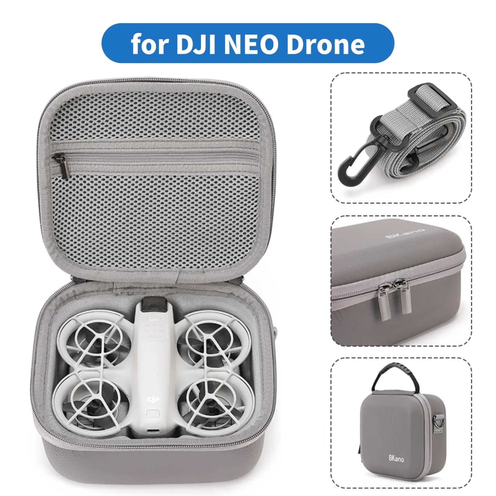 Custodia per drone per DJI NEO Acce Borsa protettiva portatile antigraffio antipolvere resistente alle cadute con custodia per batteria