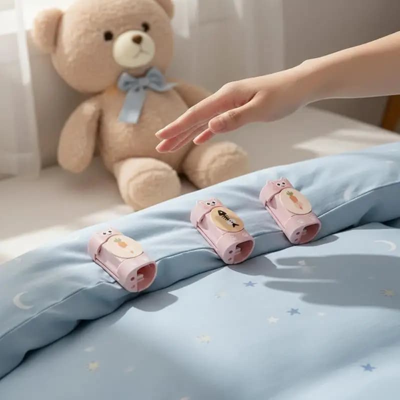 6pcs Bed Sheet Fastener Anti-slip Clip Angle Fixer Household Bed Sheet Clip Duvet Cover Buckle Anti-running