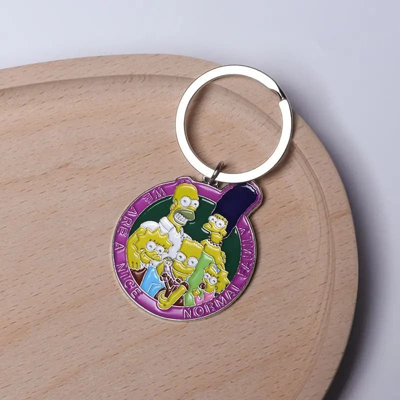 Portachiavi Anime dei Simpson, Ciondolo con Personaggi Carini, Anello Portachiavi, Accessorio Decorativo per Borsa Studenti e Chiavi Auto, Regalo