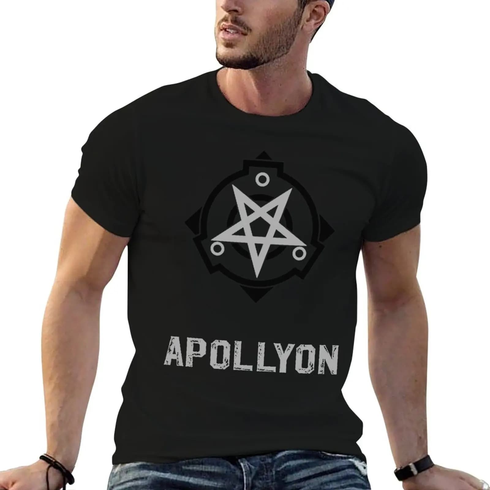 Magliette per membri della Fondazione SCP, Classe Obejct: APOLLYON T-Shirt, maglietta da uomo, magliette da uomo in cotone, maglietta da uomo semplice