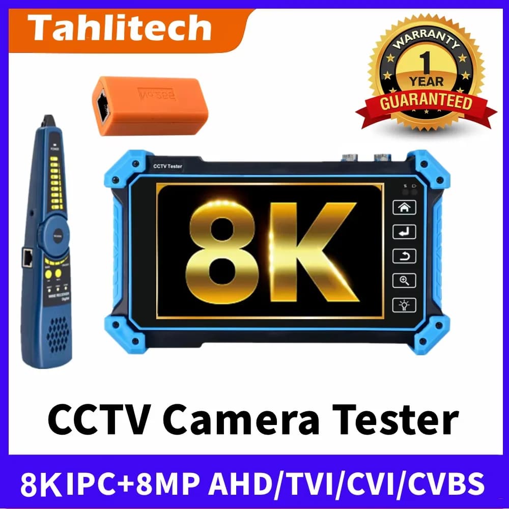 CCTV IPC Tester IPC-5200C Plus 8MP AHD CVI TVI SDI Camera Tester 32MP Camera Tester IP 5.4 "Touch Screen HDMI VGA Cable Tester