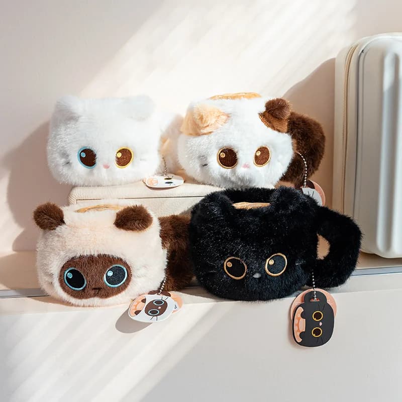 Cute Cat Coffee Cup Plush Toy Mini Capsule Espresso Machine & Latte Cup Stuffed Animals Soft Kawaii Cat Plushies Tea Party Decor