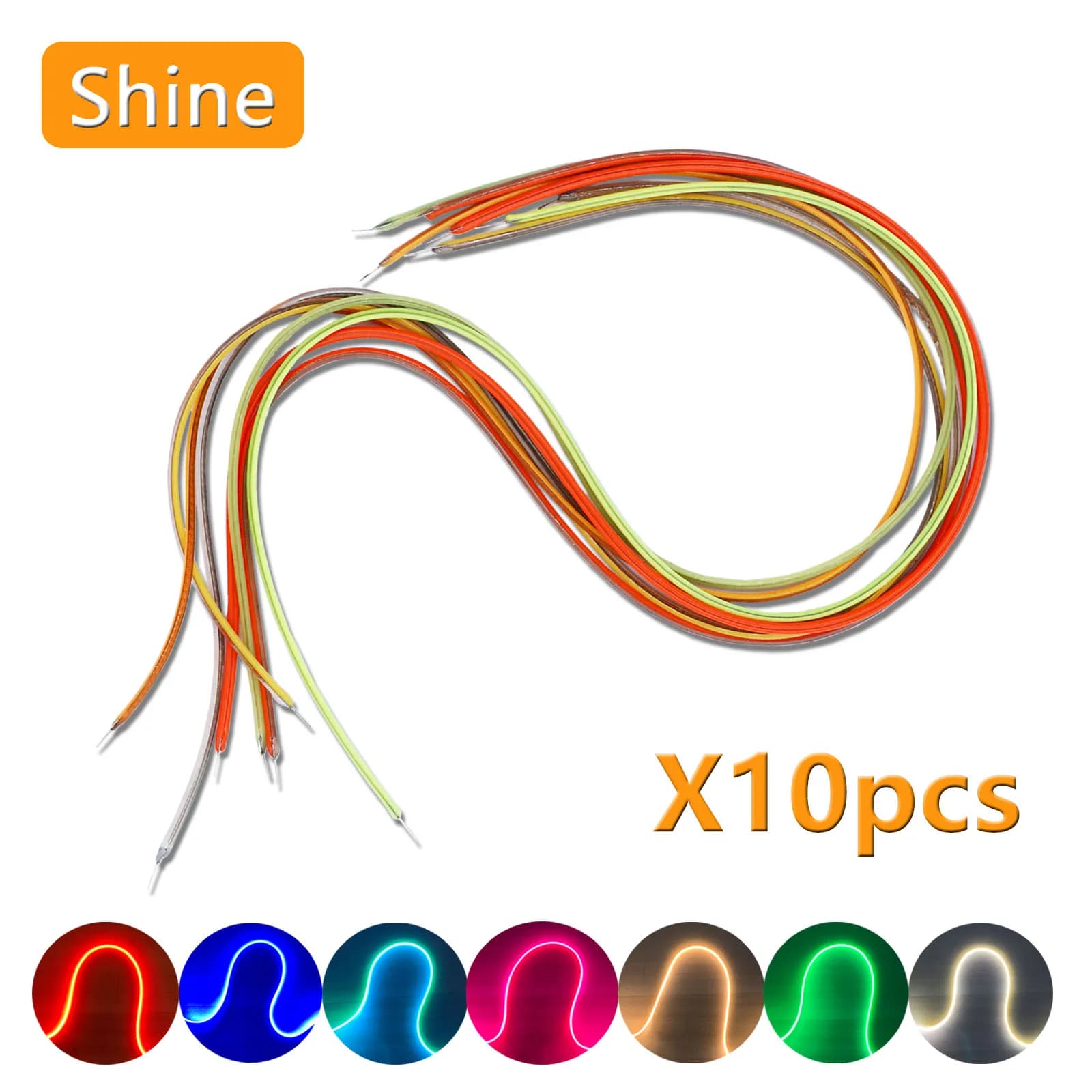 10 pz 3 V COB LED Filamento Flessibile 300mm 260mm 185mm 145mm 130mm 95mm 80mm 60mm 38mm Edison Lampadina Parti Della Lampada LED Diodo Decorazione