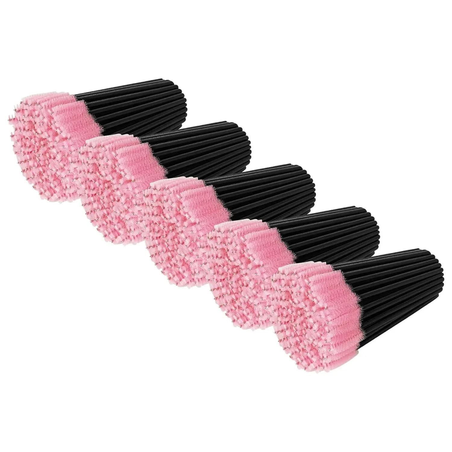 500 Spazzolini Monouso per Ciglia, Pennelli per Extension Ciglia e Sopracciglia, Bacchette per Mascara, Strumenti per Trucco Occhi, Rosa