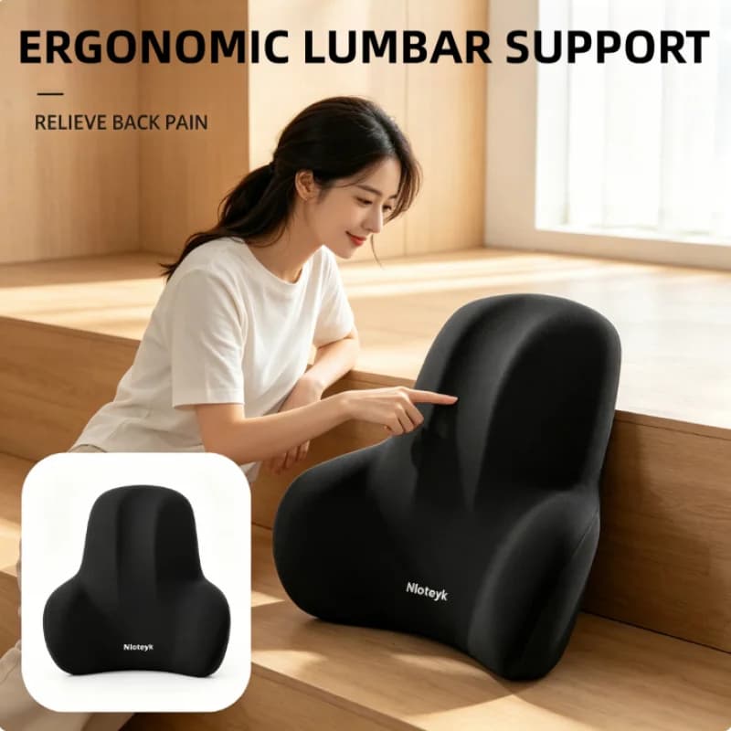 2 Cuscini in Memory Foam per Auto, Supporto Lombare Traspirante per Sedile Auto, Allevia Stress e Dolore, per Conducente e Viaggi