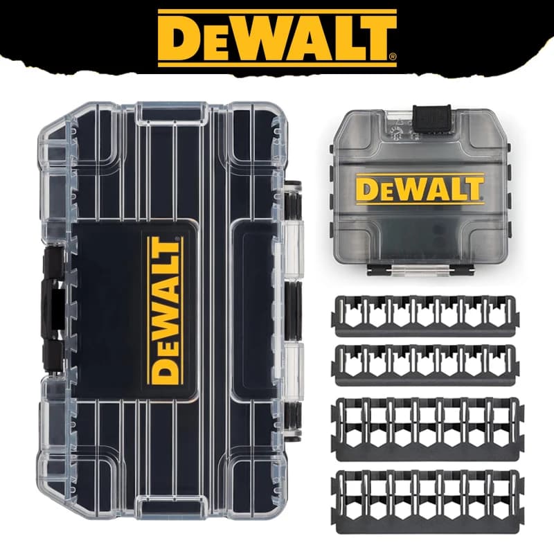 DEWALT Original TSTAK Nero Accessori per utensili piccoli/medi Scatola di immagazzinaggio Set Cassetta degli attrezzi portatile robusta in plastica