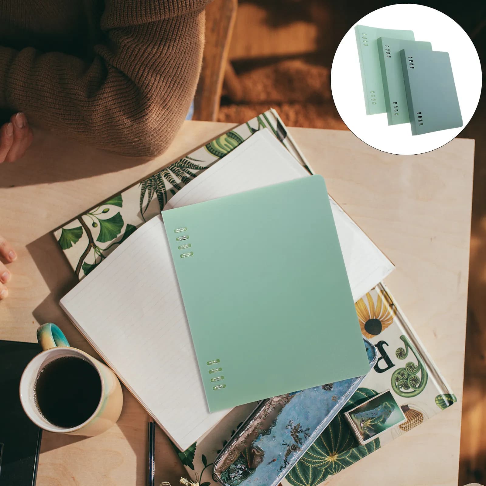 Set di 3 Copertine Leggere Antiscivolo per Quaderni B5 in Materiale PP, Rilegatura Rigida per Agende, Diari di Viaggio, Appunti di Studio