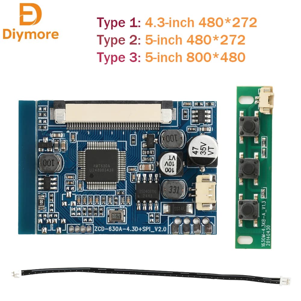 Kit Modulo Scheda Driver Monitor LCD da 4,3/5 Pollici, Scheda Madre Display per Audio Auto, Cornice Foto Digitale, Display Multifunzione