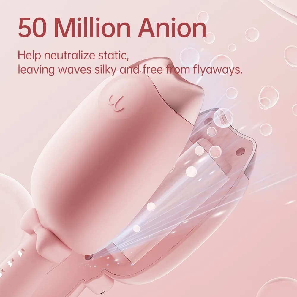 32 mm curling iron for spiral waves, 4 adjustable temperatures, deep wave curling, long lasting ceramic, for woman