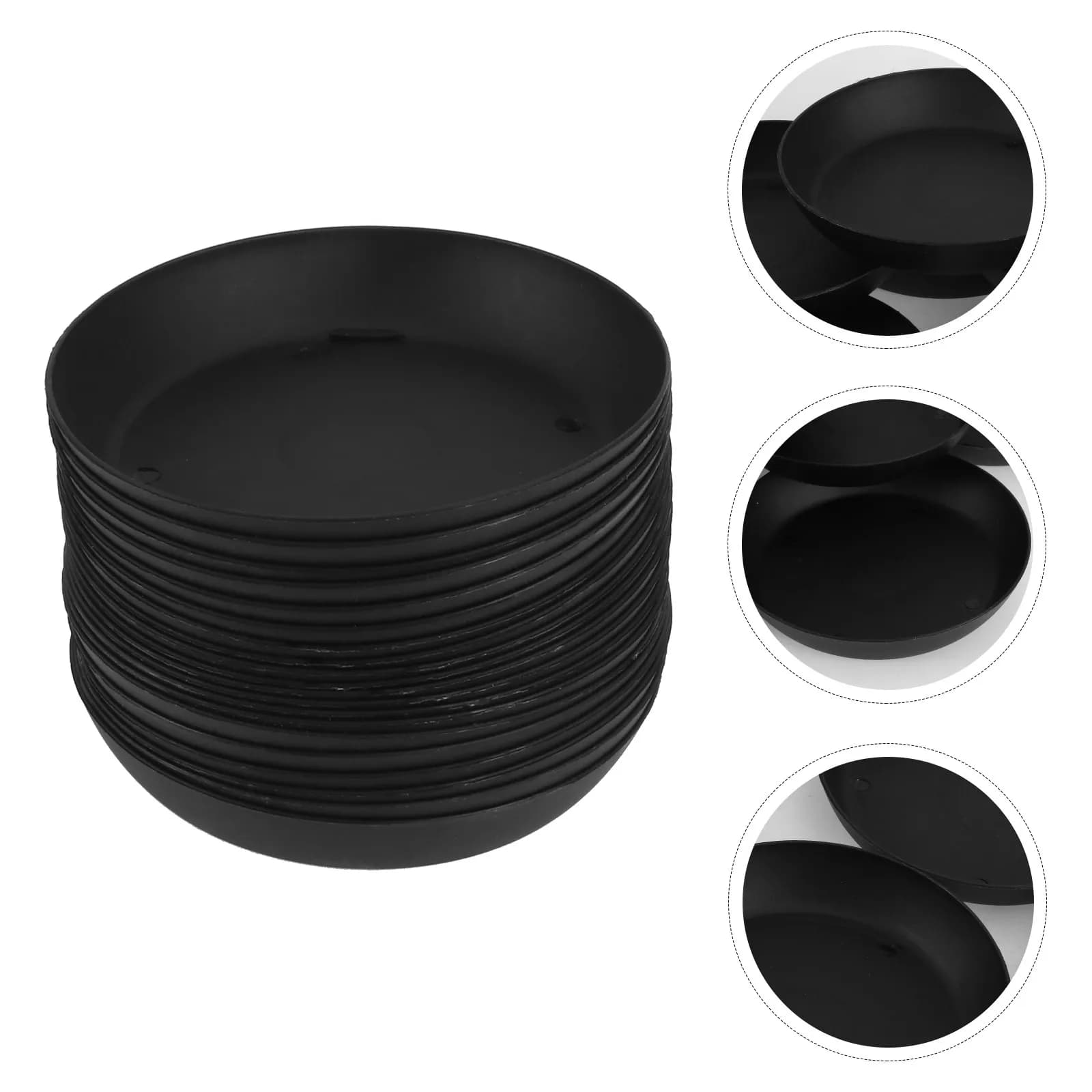 20 Heavy Duty Black Plastic Parts Resistant, Non-slip and Thermo Resistant For Succulent Plant Vases, Ceramic Planters, Garden Use