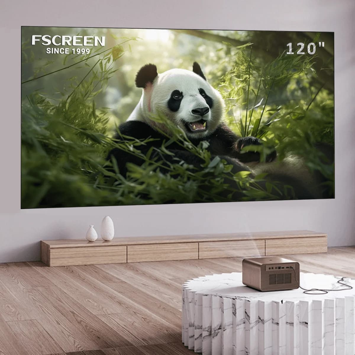 Schermo di proiezione Fscreen Iris Series Pro Fresnel ALR da 120 pollici per proiettore a lungo raggio Versione Tri-Chroma 8K UHD Home Theater