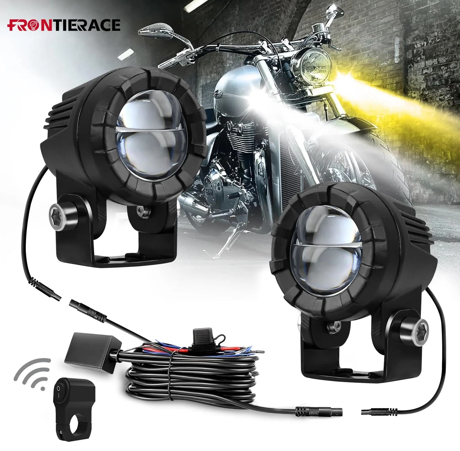 Fari fendinebbia per fari moto per faretti a LED 3000k/4500k/6000k 120W 6000K per camion ATV Dirt Bike SUV UTV