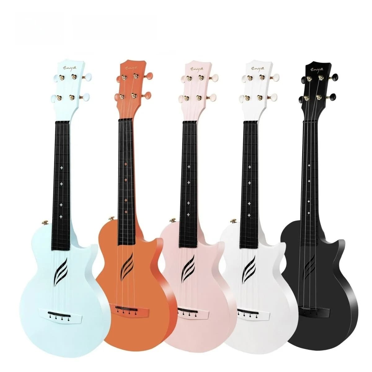 Enya Nova U Ukulele in Fibra di Carbonio da 23 Pollici per Principianti, Adulti e Bambini, Piccola Chitarra con Tastiera in Legno