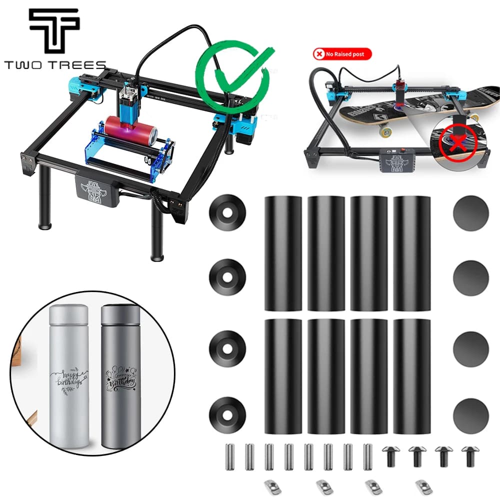 Twotrees Engraver Raiser raised feet up to 150mm for most Laser Engraver, suitable for working with rotating roller