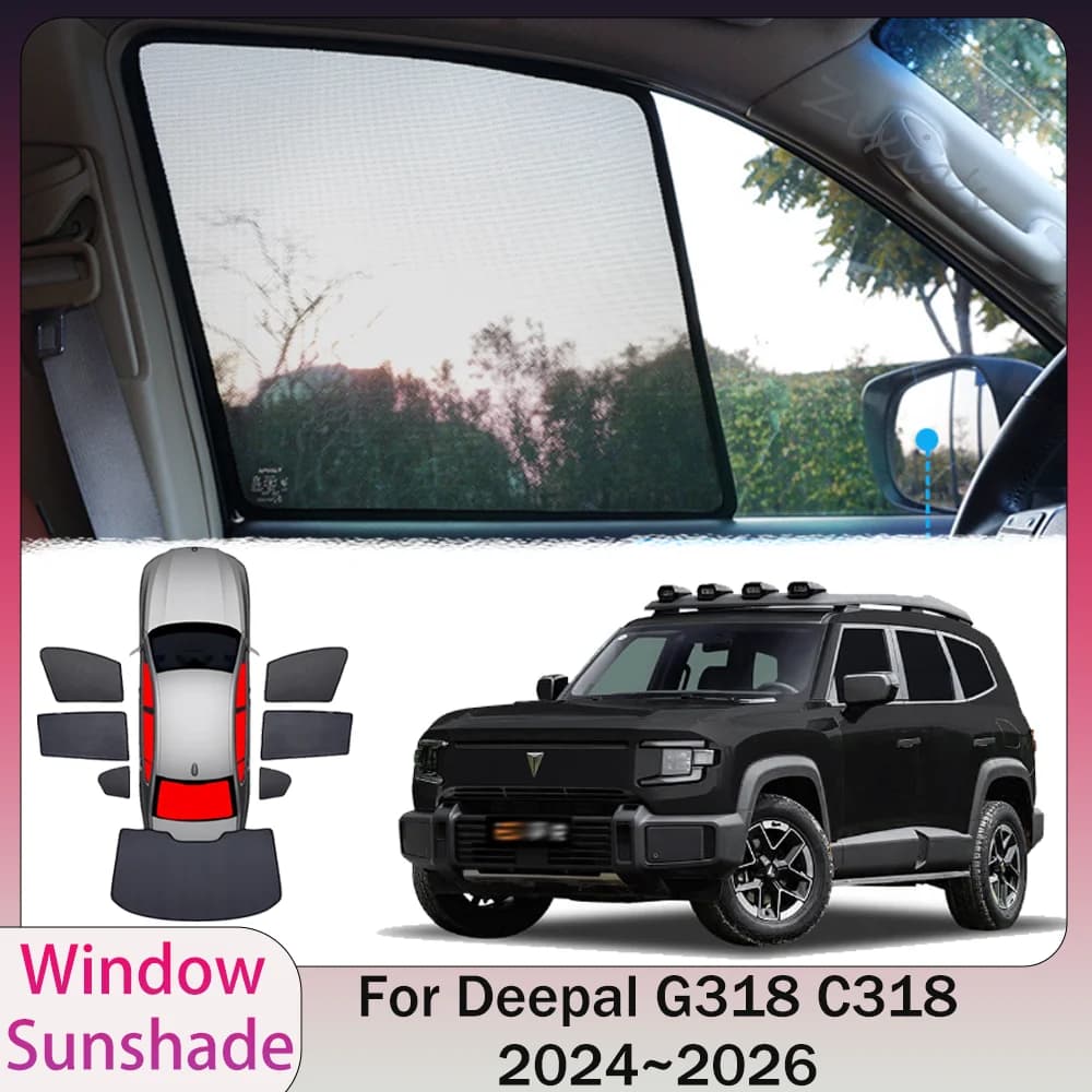 For Changan Deepal G318 C318 2024~2026 2025 Car Magnetic Mesh Privacy Sunshade Side Window Sun Shade Protection Accessories