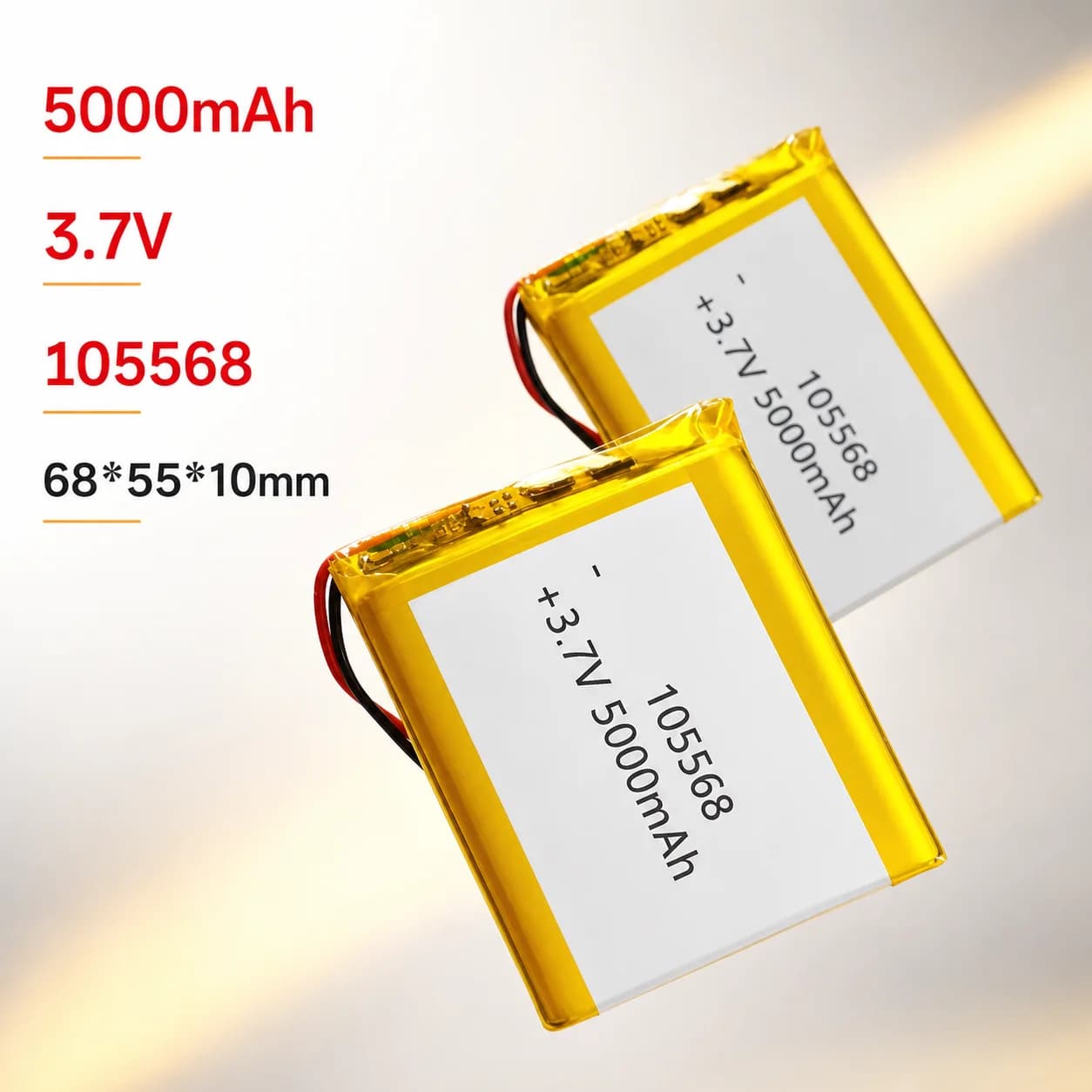 3.7V 5000mAh 105568 LiPo Battery Polymer Lithium Rechargeable Battery for GPS DVD Tablet PC Power Bank 1-10PCS