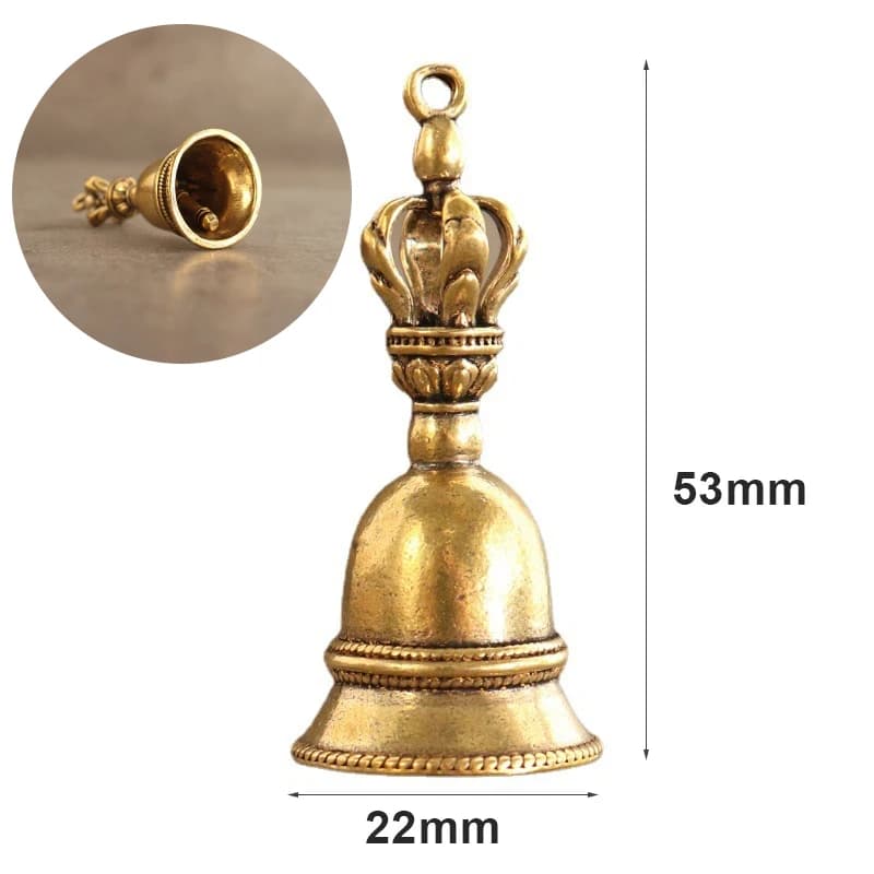 1PC Creative Gift Brass Handicraft die-casting Drop Magic Antique Bell Wind Bell Tibetan Bronze Bell home Decoration Pendant
