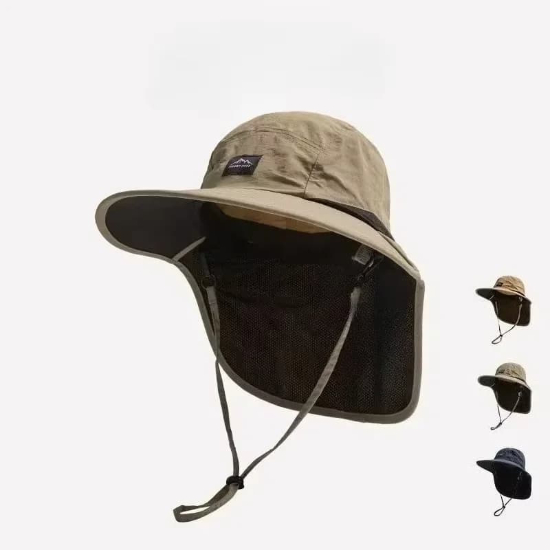 Cappello da Pescatore Unisex Antivento ad Asciugatura Rapida, Traspirante con Protezione per il Collo e UV per Pesca e Escursionismo