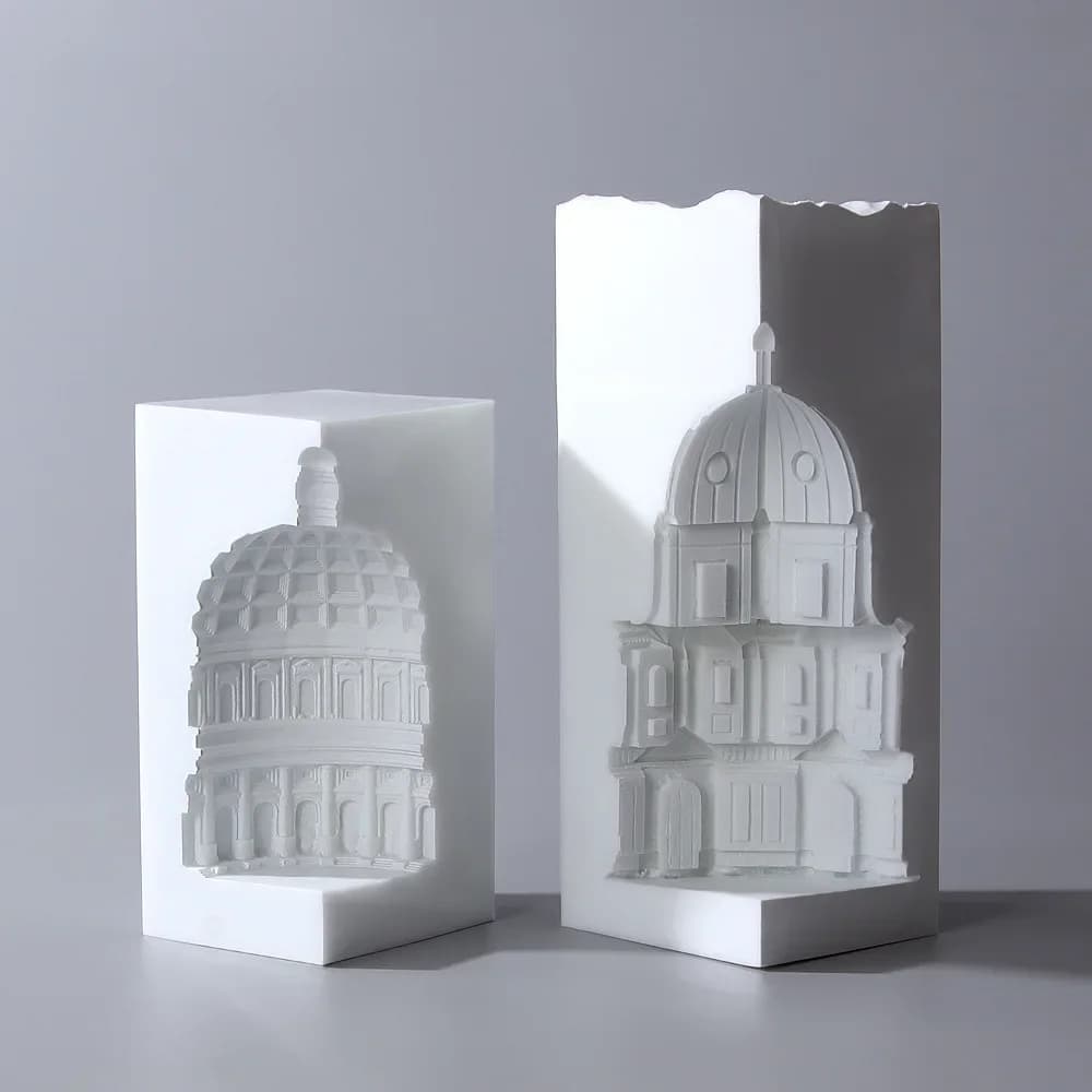 Stampo in silicone fai da te santuari cattedrali gocce di resina di cristallo cupole romane statue architettoniche artigianato scaffali ornamenti