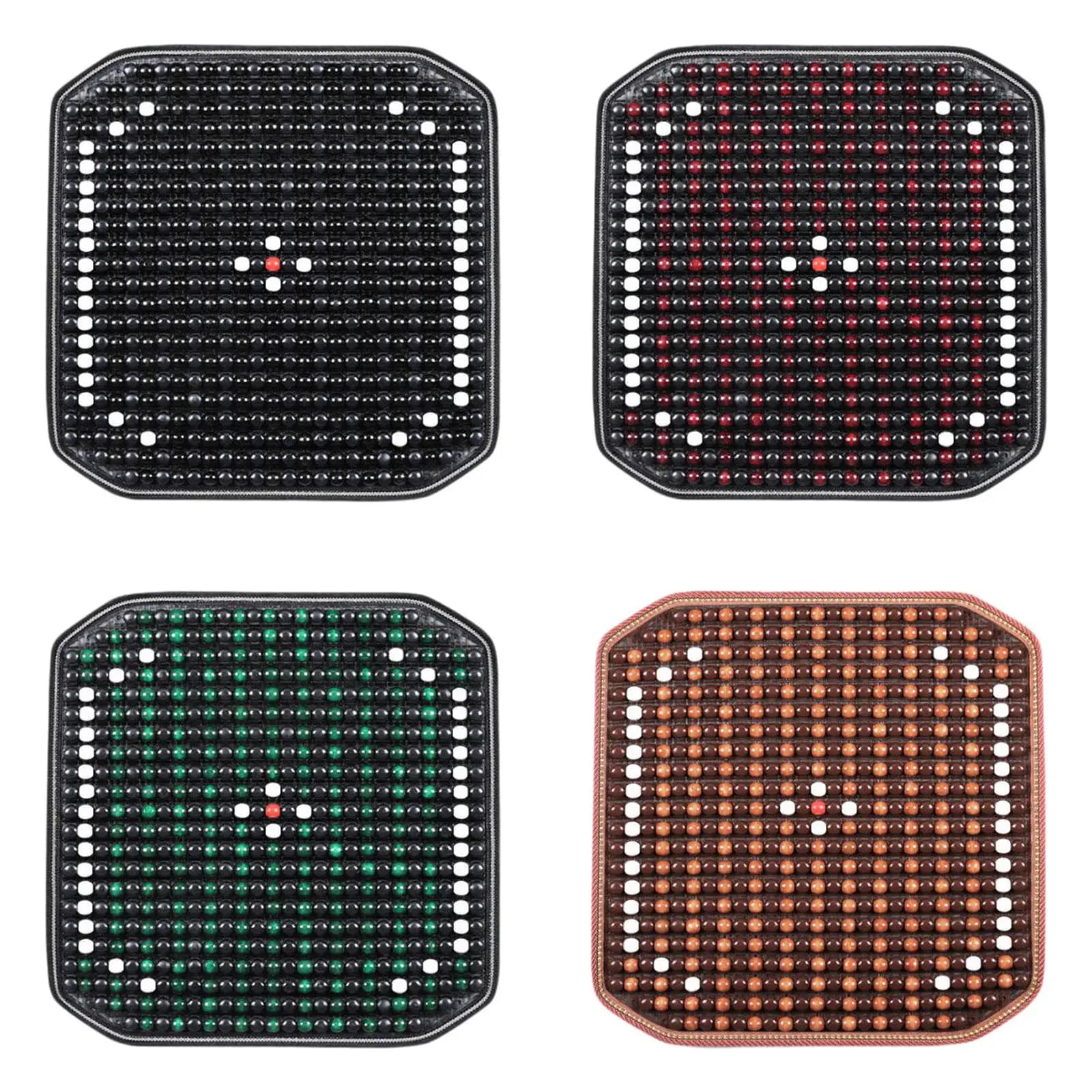Cuscino per Sedile in Perline di Legno, Tappetino Rinfrescante Traspirante Quadrato per Auto, Sedia, Ufficio, Divano, Comfort e Protezione Interni