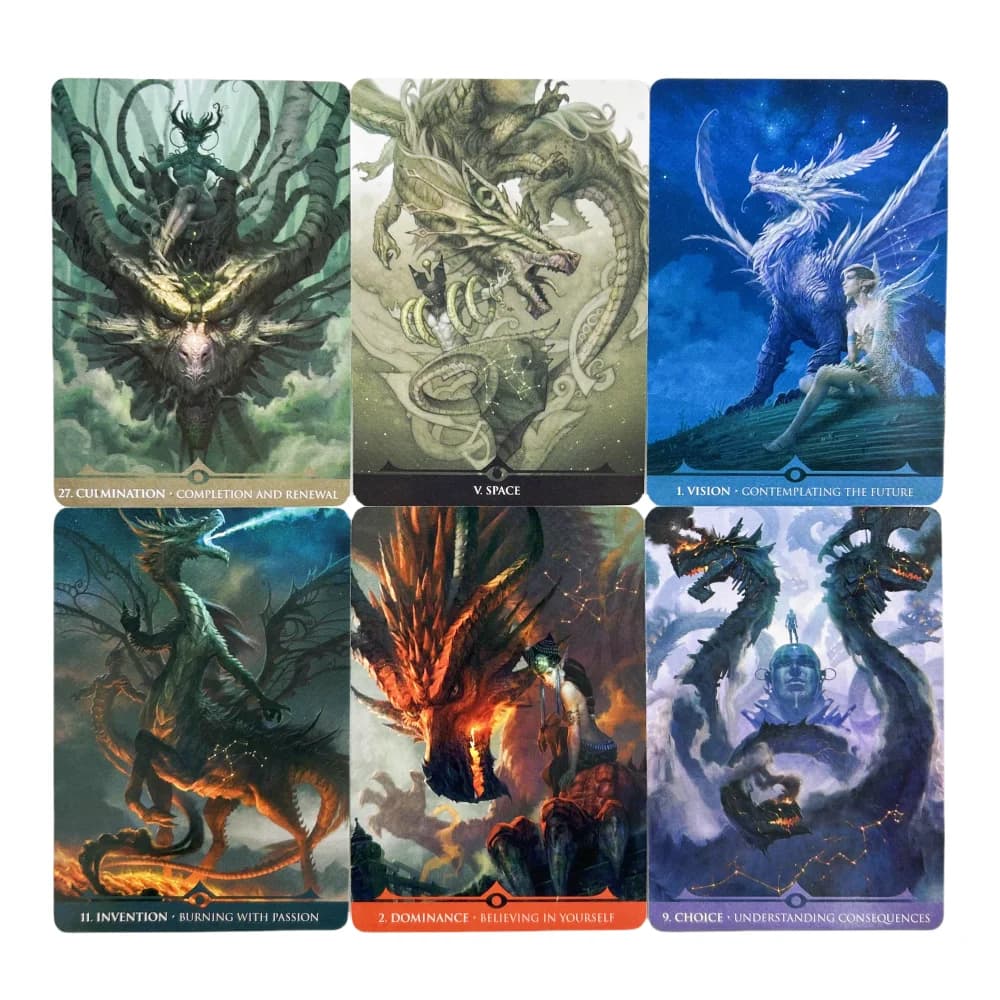 Gioco di Carte Oracolo Star Dragons, Edizione Divinazione Tarocchi, Mazzo di Carte per Messaggi Creativi