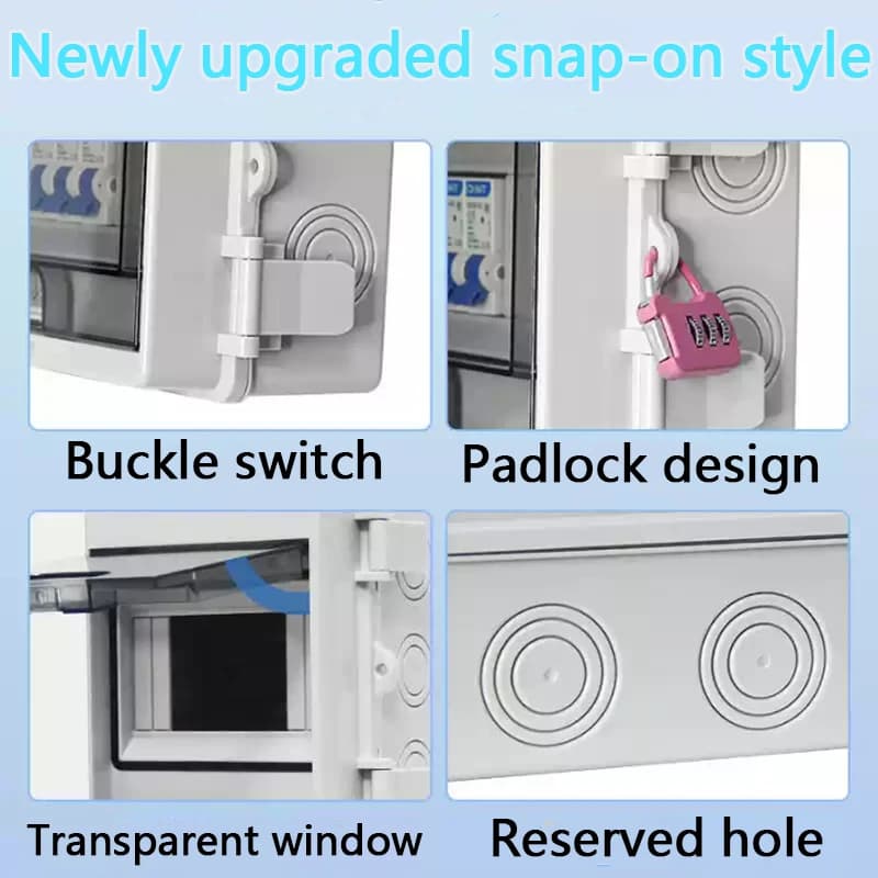 HTD waterproof distribution box, circuit breaker with leakage protection, concealed protection circuit box, rainproof wiring box
