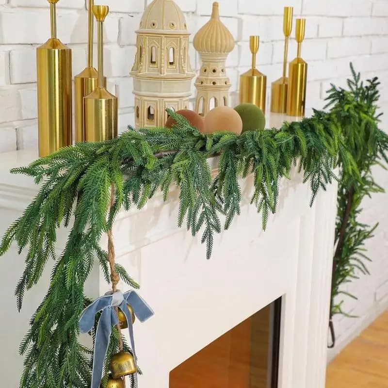 Artificial Plants Christmas Garland Christmas Home Party Wedding Decoration Norfolk Pine Rattan Garland