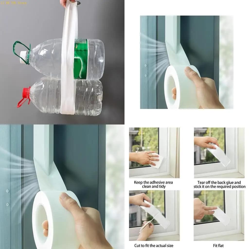 W3JE Thickened Windproof Window Sealing Tape Adhesive Seam Sealing Strips Winter Cold Air Blocker Weather Tape Enduring