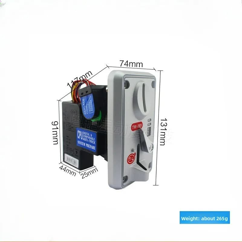 Comparatore di Monete Originale Tongli TW389 con Caricatore Laterale e Luce LED a Colori Variabili per Macchina Artiglio - Vendita Diretta
