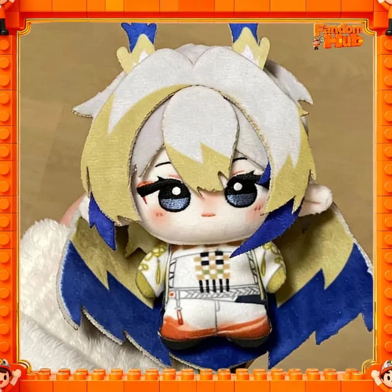 Arknights Cotton Doll, 10cm Plush Toy Huang & Hoshiguma, Cute Kawaii Style Fan-Made Doll, Anime Game Bag Keychain Plush Toy Gift