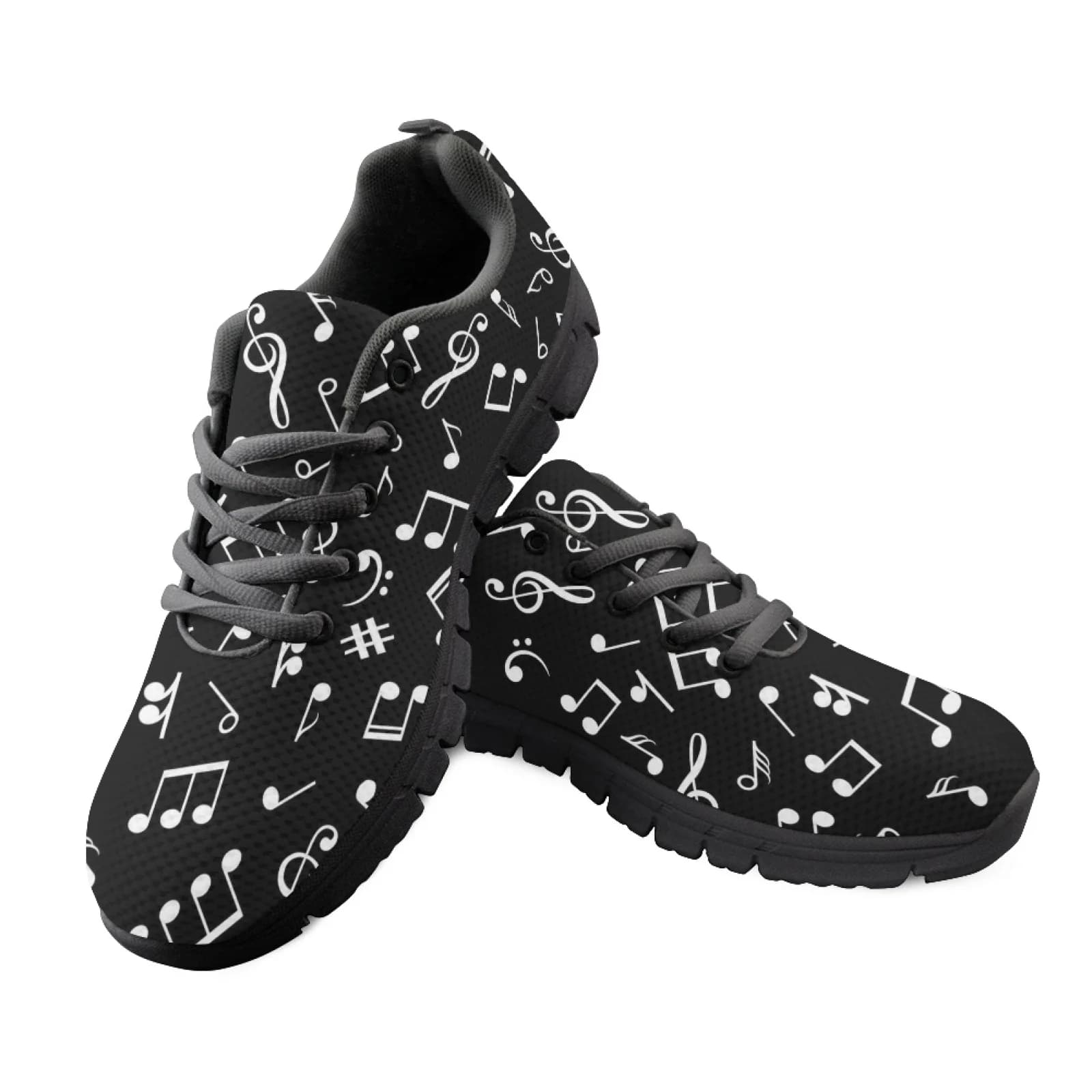 2025 Note musicali Stampa Scarpe casual da donna per appartamenti da donna Designer Lace Up Sneakers da donna Scarpe da corsa sportive Sneaker da esterno