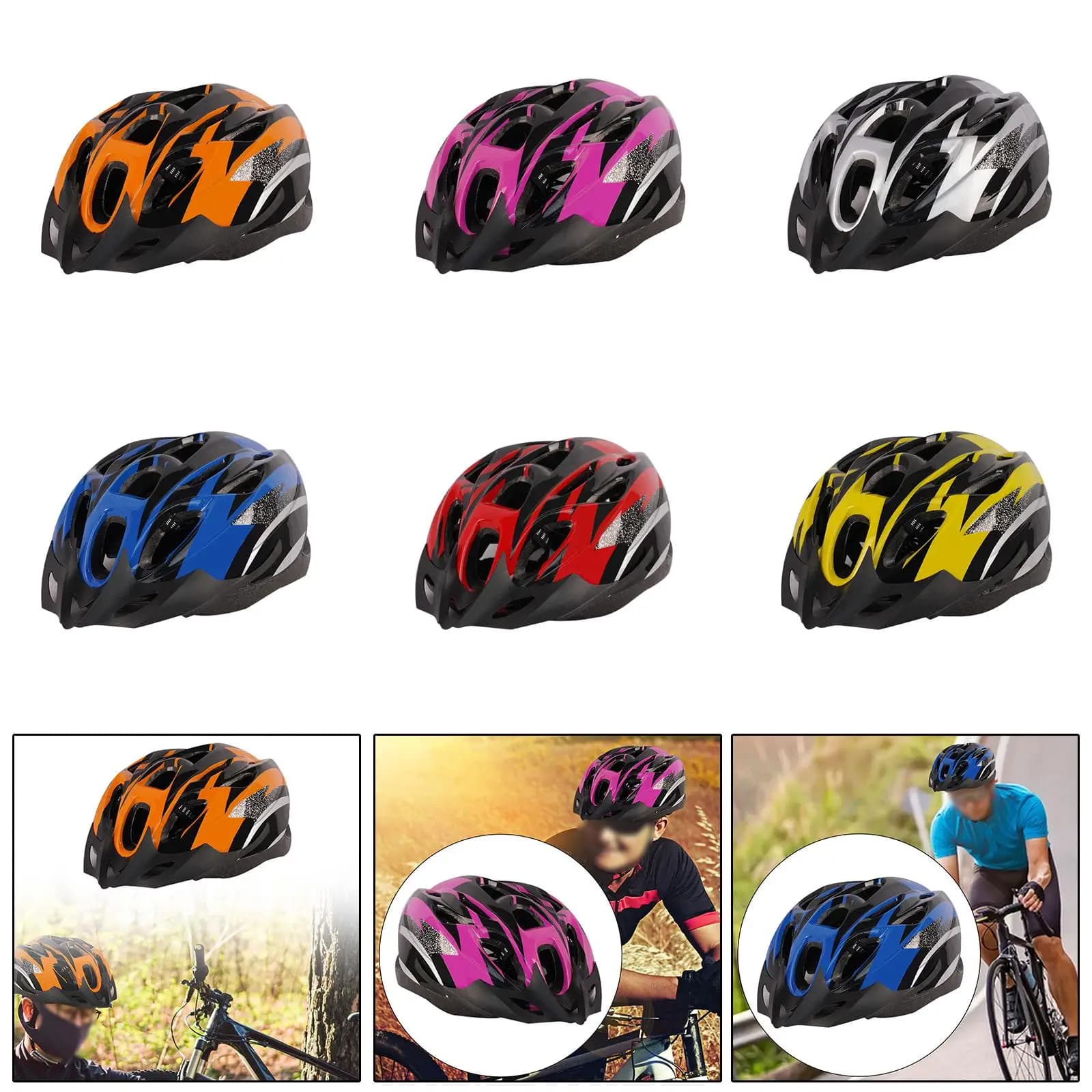 Casco da bici Casco da bicicletta Casco da bici da strada di montagna traspirante antiurto per adulti Donna Uomo Skateboard Sport Bicicletta
