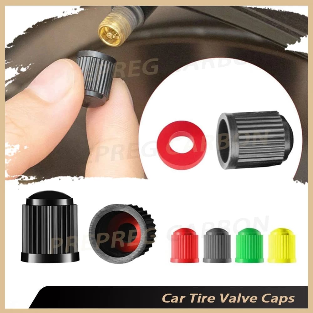 Car Tire Valve Stem Caps Plastic Tyre Valve Dust Caps Universal Wheel Stem Covers for Auto Bicycle Bike Motorcycle Body Kits