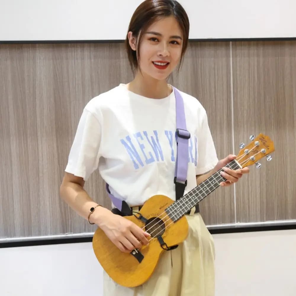 Tracolla per Chitarra Portatile e Resistente in Nylon, Cinghia Regolabile per Ukulele Senza Foratura, Accessori per Chitarra