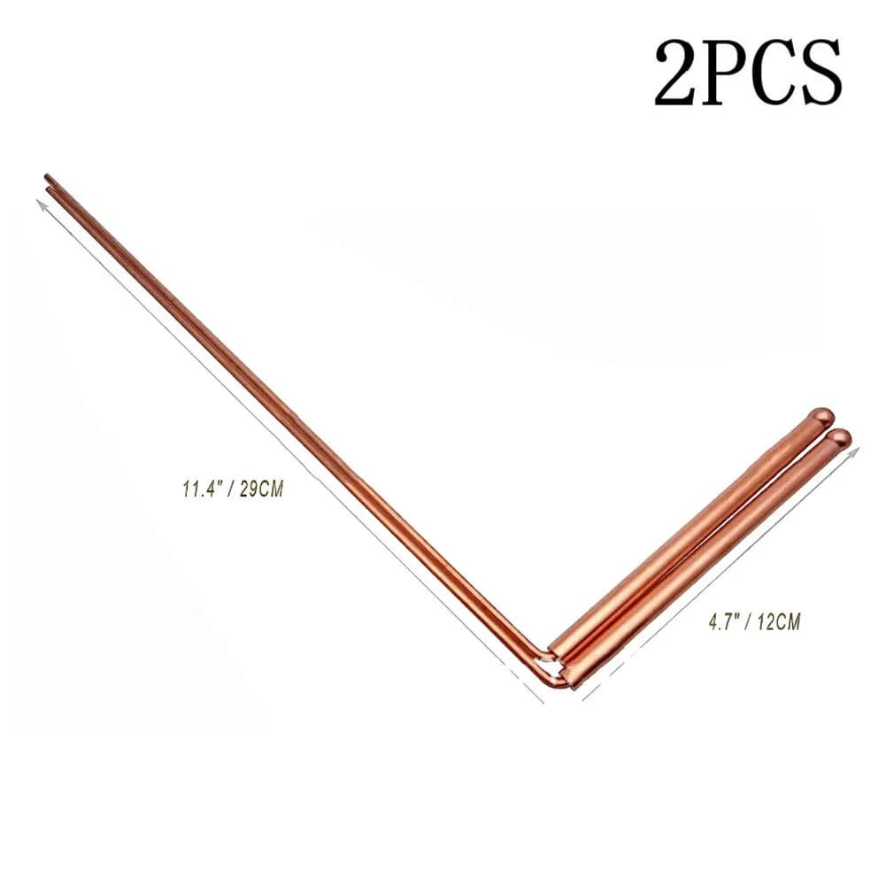 Aste di posizionamento in ottone da 2 pezzi con strumenti a pendolo Accessori per la ricerca di vene minerali Sorgenti d'acqua Pezzi di ricambio di ricambio