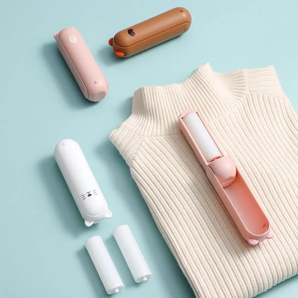 Spazzola per la pulizia dei peli del letto con rullo per lanugine lavabile riutilizzabile per la rimozione dei vestiti del cane gatto appiccicoso in silicone PP