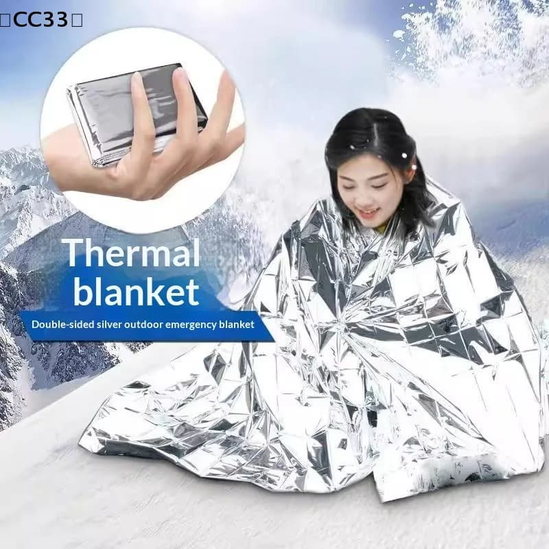1 Pezzo Telo Termico di Pronto Soccorso Impermeabile 130*210cm, Coperta di Sopravvivenza Militare per Emergenze all'Aperto〔CC33〕