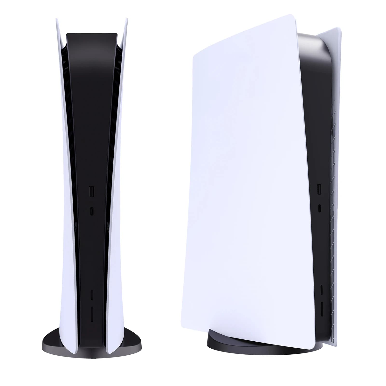Piastre di copertura di colore bianco per pannelli laterali PS5 Piastre frontali di ricambio per guscio per accessori console Playstation 5 Digital Edition