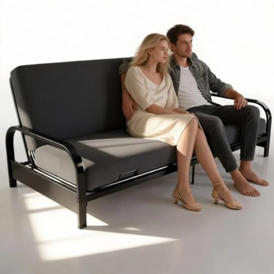 Full Size Futon Mattress, Thick Tufted Futons Sofa Couch Bed Cushion with Removable Washable Cover, Versatile Mattres for Floor