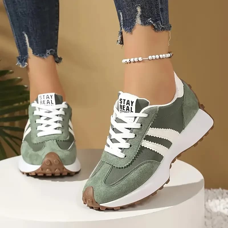 Nuove scarpe sportive da donna 2025 Scarpe da ginnastica estive con fondo spesso in rete Scarpe da ginnastica casual alla moda Scarpe da corsa leggere con fondo morbido
