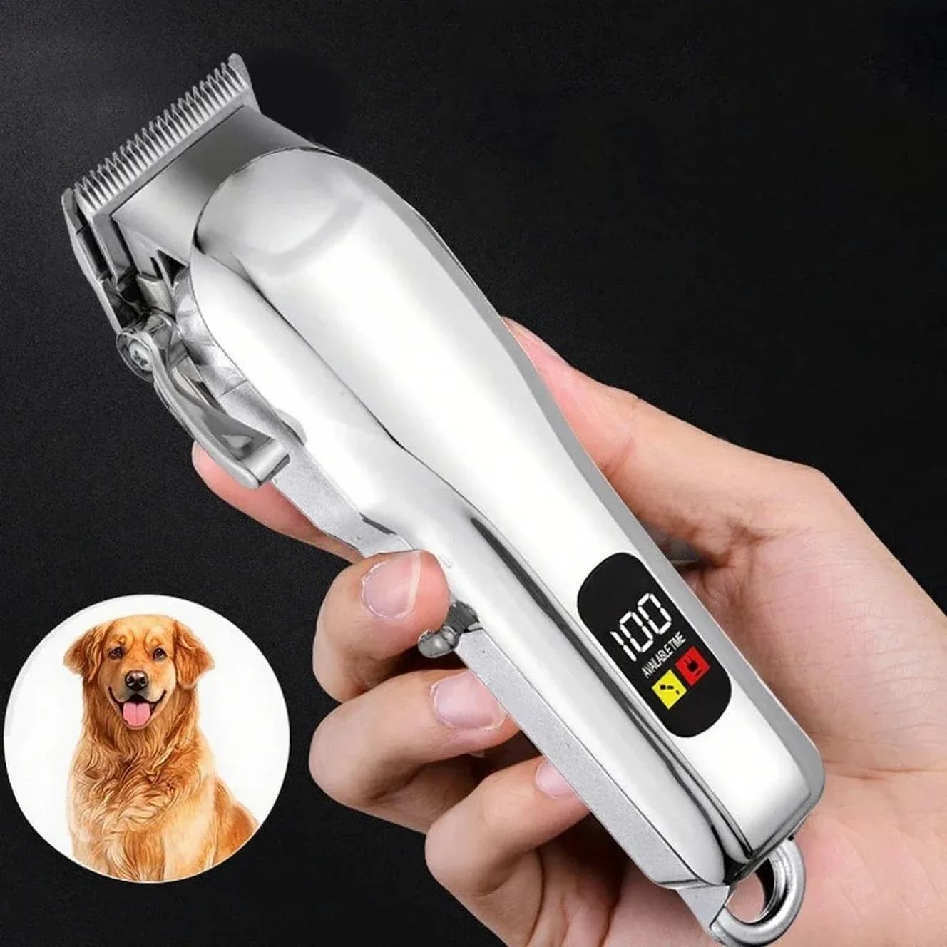 Professional Cordless Low Noise Pet Grooming Clipper Electric Hair Trimmer for Dogs and Cats