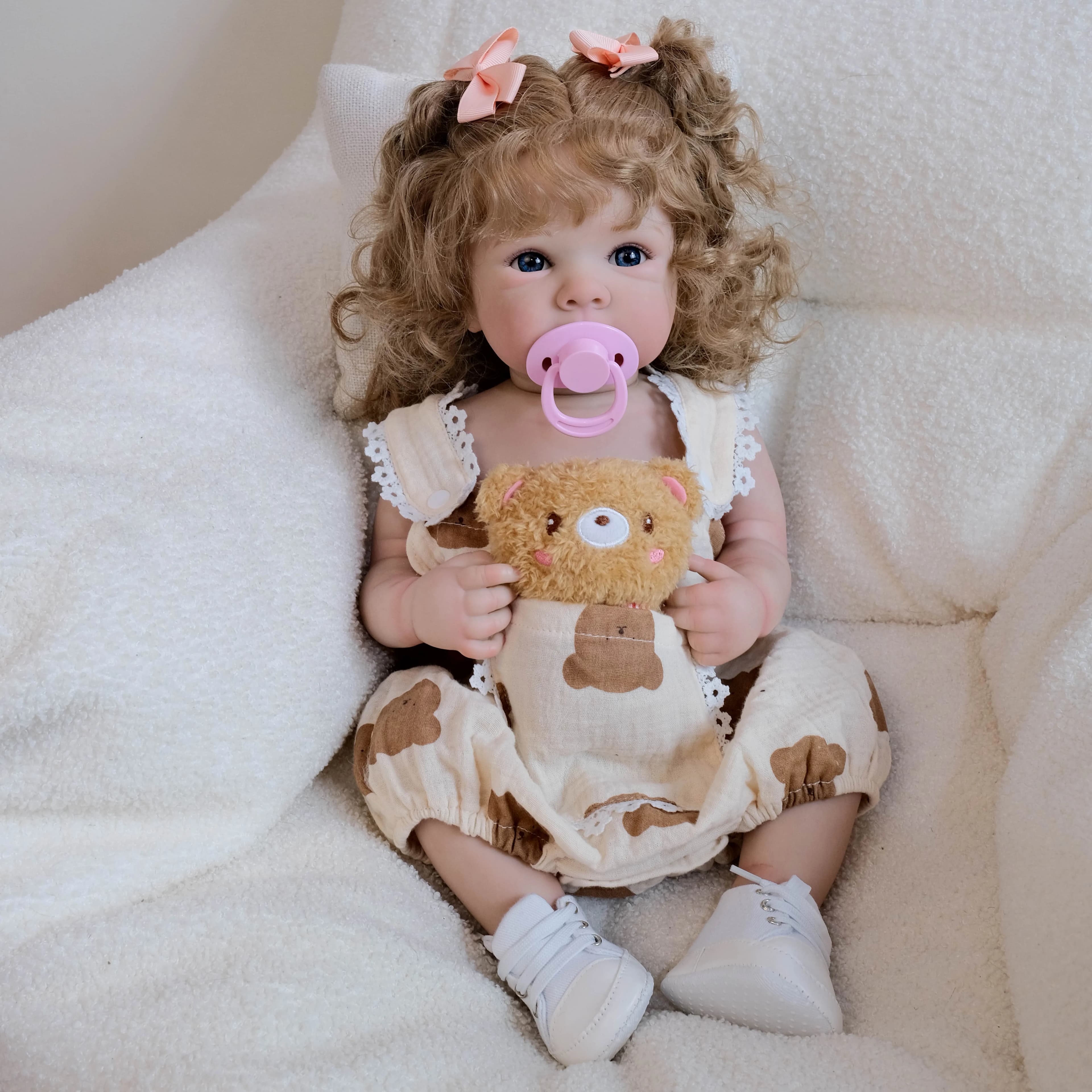 NPK 19 pollici Bettie Reborn Baby Doll Neonato Realistico Morbido Tocco Coccole 3D Pelle Dipinta A Mano Capelli Radicati Giocattolo Da Collezione