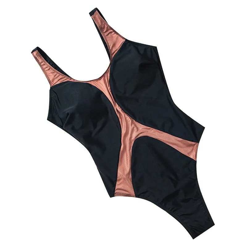 Costume da bagno AliExpress Flesh Mesh Splicing Costume intero da donna Bikini intero Cw18723