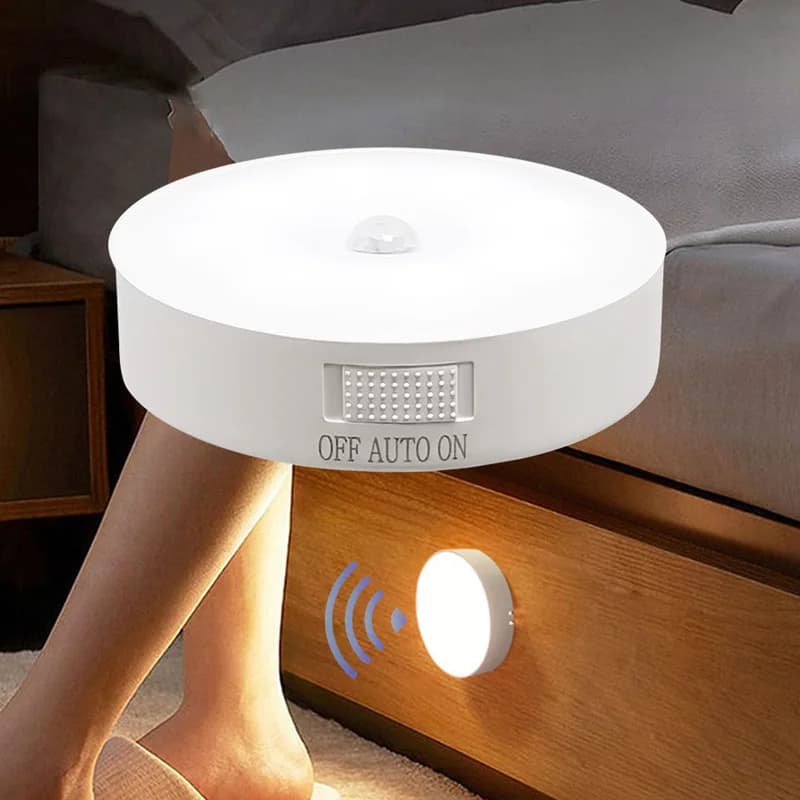 Motion Sensor USB Rechargeable Light Night LED Lamp for Kitchen Bedroom Stairs Corridor Wardrobe Night Light