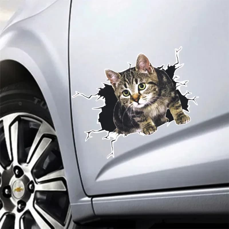 3D simulation of cute cats peeking sticker for cars Creative Peering decal vinyl sticker accessories for waterproof car sticker decoration