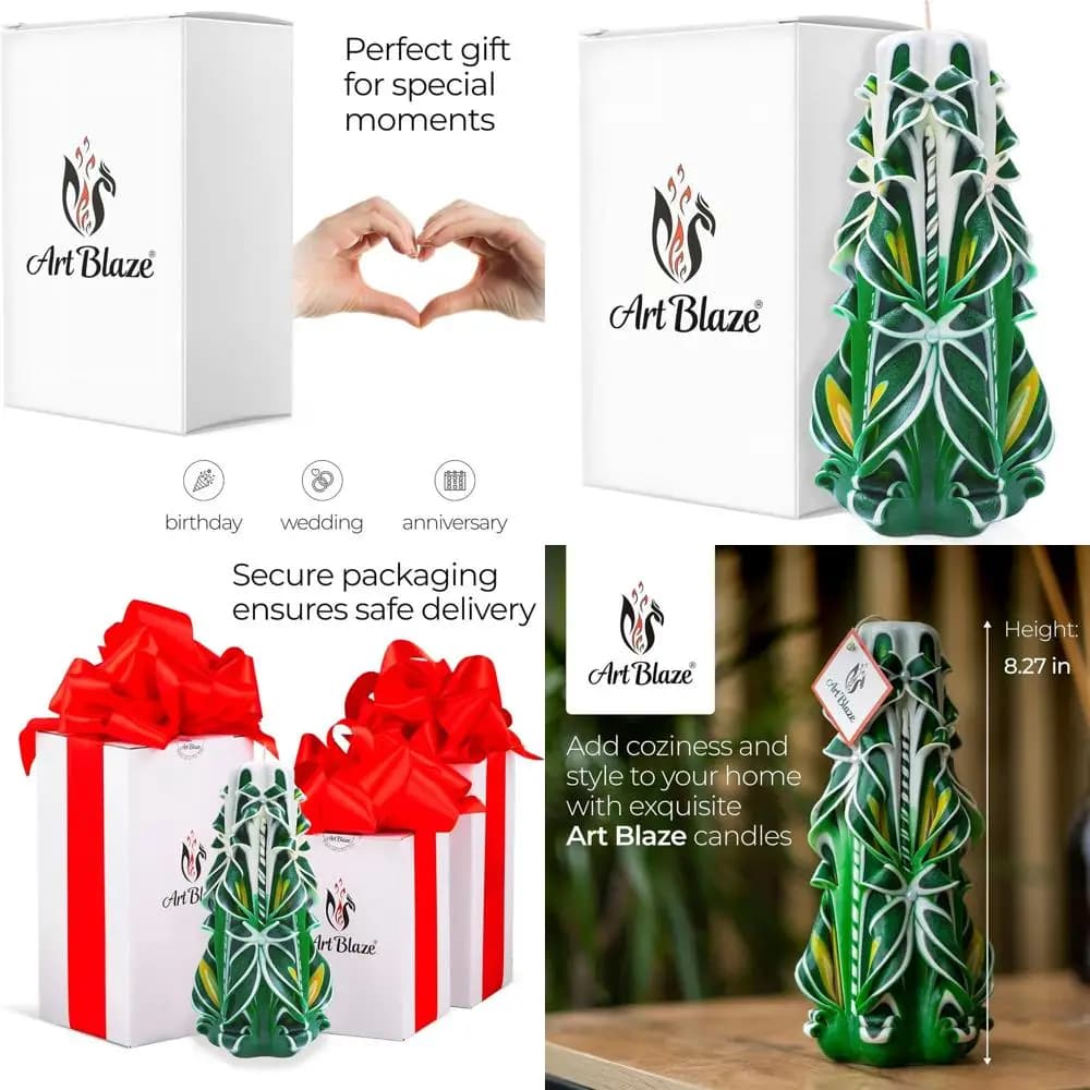 Elegant Long Lifetime Crafts Candles - Ideal for Home, Birthdays, Romanticism, Gifts for Women, Christmas Gifts