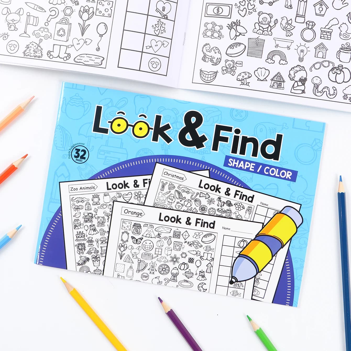 Libro da colorare per bambini con oltre 800 immagini, animali, lettere, numeri, gioco educativo prescolare, allenamento per la memoria e la concentrazione