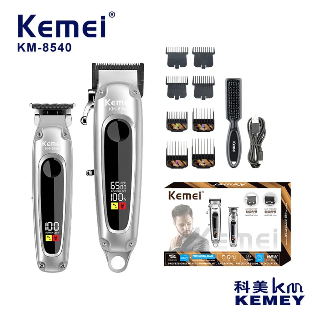 Kemei Hair Trimmer Professional Electric Hair Clipper Trimmer Cordless Electric Trimmer Set for Men