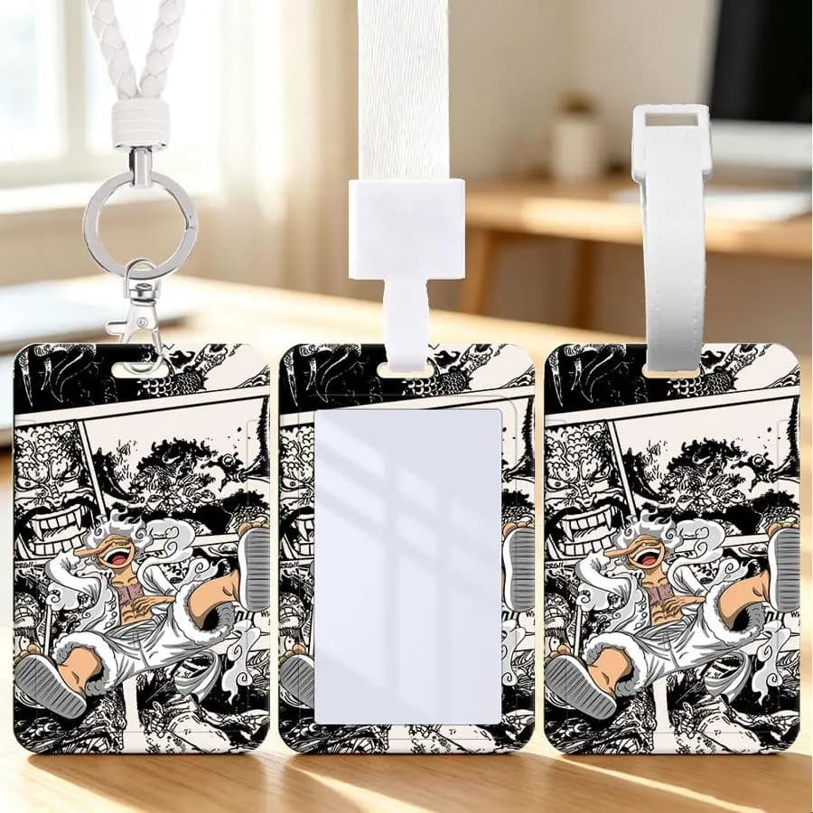 card holder 1pc Multi functional Student Bus ID Card Nurse Badge Card Protective Cover Lanyard cable tie Luggage tag O-One Piece