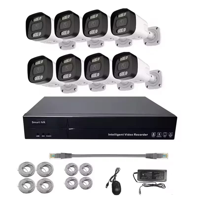 2026 4K 8CH Security Camera System Home PoE NVR Kits 8Pcs 8MP IP Security Camera
